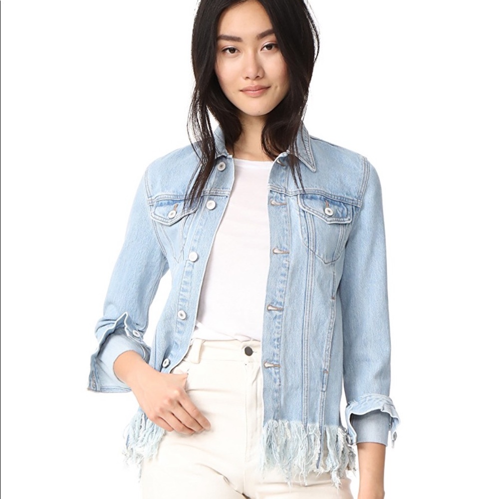 • tularosa • tamsen denim jacket frayed hem